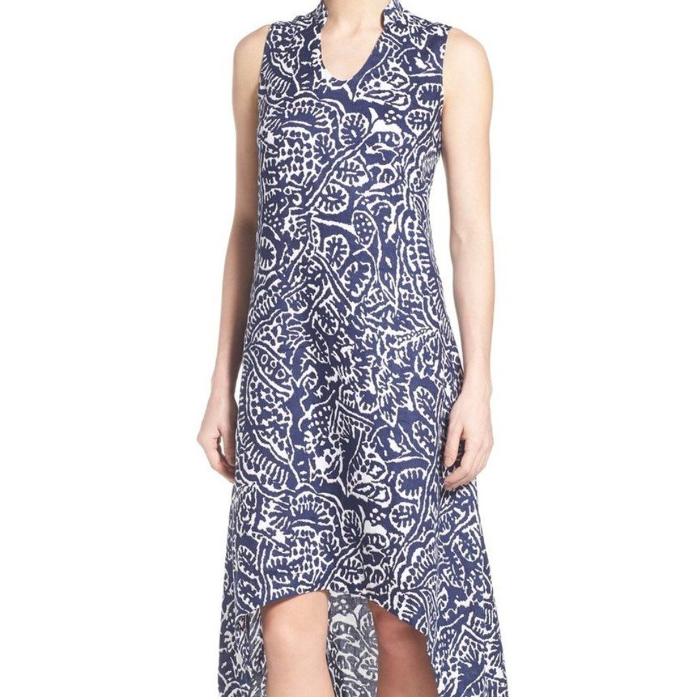 XL 100% Linen Dress by Nic & Zoe, High Low, Summer, Sleeveless
